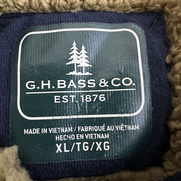 GH Bass & Co Sweatshirt Men’s Blue Long Sleeve Cotton Blend Pullover Size XL - Picture 5 of 8